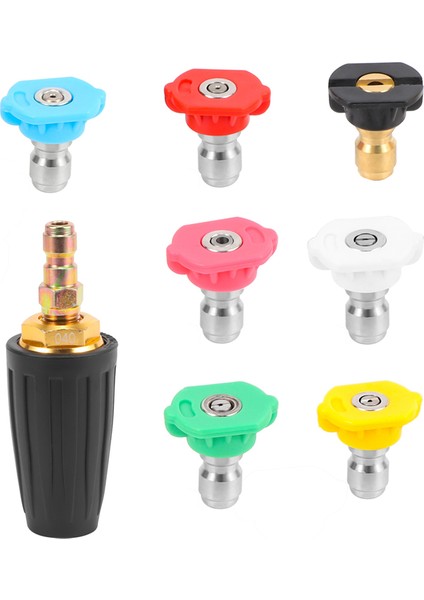 Basınçlı Yıkama Için Turbo Nozul, Dönen Nozul ve 7 Uç, 1/4 Inç Hızlı Bağlantı, 4000 Psi (Yurt Dışından) fiyatları