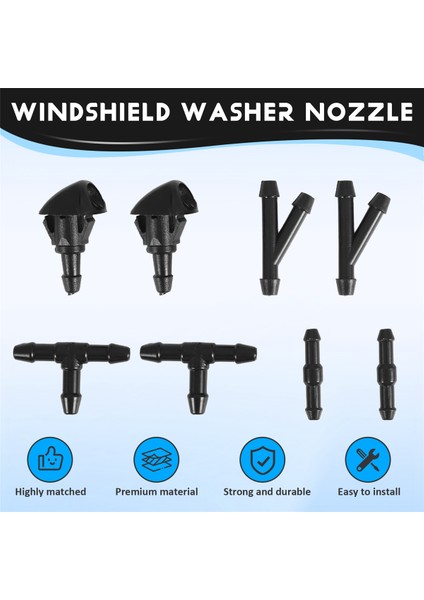 Honda 76810-S10-A02 Için 6 Adet Konektörlü 2 Metre Akışkan Hortumu Ayarlanabilir Çift Holewindshield Rondelası (Yurt Dışından) indirimleri