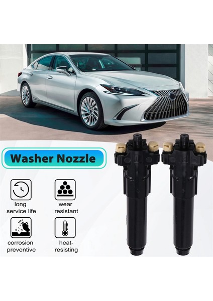 Araba Ön Far Yıkığı Meyzesi Far Temizlik Sprey Nozul 85208-33130 85207-33130 Lexus ES200 ES300 2018-2021 (Yurt Dışından) fırsatları