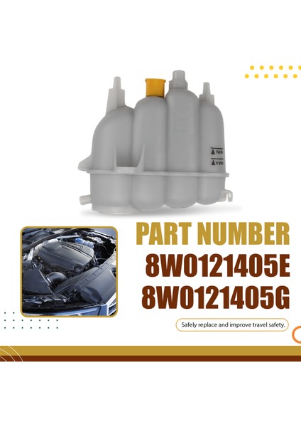 Motor Soğutucu Rezervuar Yardımcı Su Tankı 8W0121405E 8W0121405G 8W0121405A 8W0121405F Audi A4 B9 S4 A5 S5 (Yurt Dışından) indirimleri