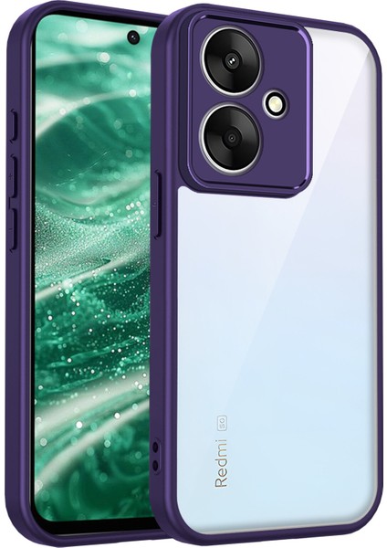 Xiaomi Redmi 13C 5g/poco M6 5g/redmi 13R,IÇIN Laimtop Kılıf, Kamera Lens Korumalı Hibrit 2'si 1 Arada Şeffaf Kılıf-Mor (Yurt Dışından)