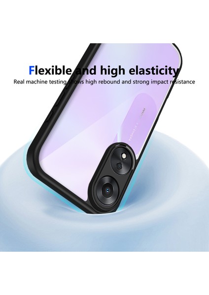 Oppo A58 4g,için Laimtop Kılıf, Kamera Lens Korumalı Hibrit 2'si 1 Arada Şeffaf Kılıf-Siyah (Yurt Dışından) fırsatları