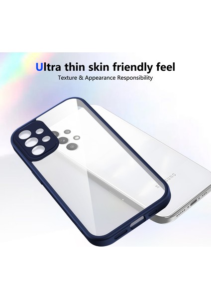 Samsung Galaxy A32 5G/M32 5g,için Laimtop Kılıf, Kamera Lens Korumalı Hibrit 2'si 1 Arada Şeffaf Kılıf-Blue (Yurt Dışından) fırsatları