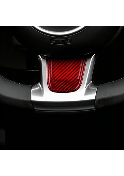 Fiat Için Gerçek Sert Karbon Fiber Çıkartma 500 Abarth 595 2020 2021 2022 2023 Araba Direksiyon Simidi Trim Aksesuarları Kırmızı (Yurt Dışından) fiyatları