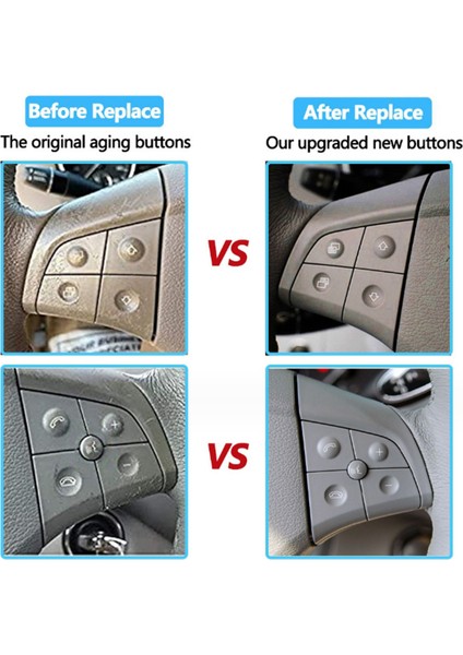 Araç Direksiyon Simidi Kontrol Anahtarı Düğmesi 4 Mercedes Için Anahtar Benz W164 ml Gl B/r Sınıfı 2006-2009 W2009 W251 Master Dunb Siyah (Yurt Dışından) fiyatları
