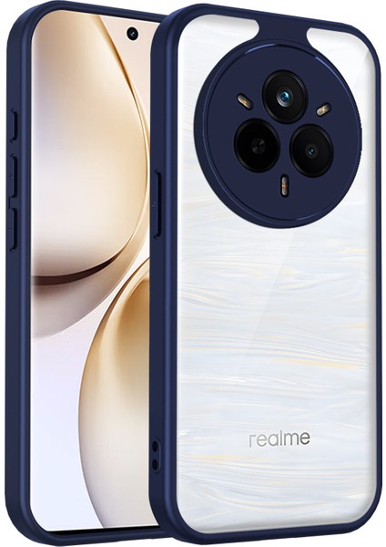 Realme 14 Pro,için Laimtop Kılıf, Kamera Lens Korumalı Hibrit 2'si 1 Arada Şeffaf Kılıf-Blue (Yurt Dışından)