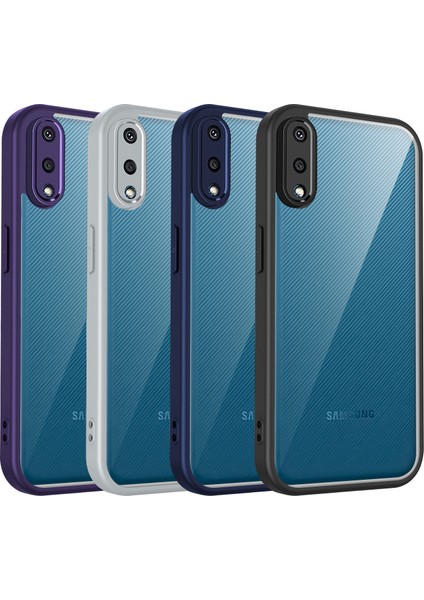 Samsung Galaxy A02/M02,IÇIN Laimtop Kılıf, Kamera Lens Korumalı Hibrit 2'si 1 Arada Şeffaf Kılıf-Mor (Yurt Dışından) fiyatları