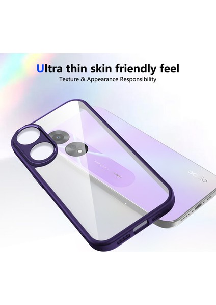 Oppo A58 4g,için Laimtop Kılıf, Kamera Lens Korumalı Hibrit 2'si 1 Arada Şeffaf Kılıf-Mor (Yurt Dışından) fırsatları