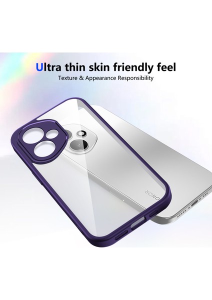 Honor 400,IÇIN Laimtop Kılıf, Kamera Lens Korumalı Hibrit 2'si 1 Arada Şeffaf Kılıf-Mor (Yurt Dışından) fırsatları
