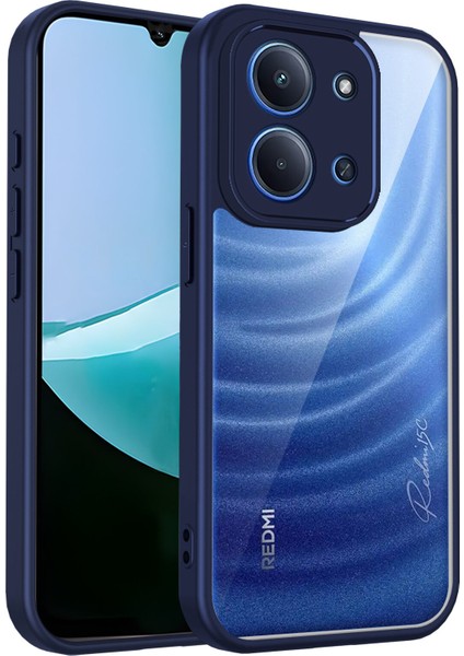 Xiaomi Redmi 15C 4g,için Laimtop Kılıf, Kamera Lens Korumalı Hibrit 2'si 1 Arada Şeffaf Kılıf-Blue (Yurt Dışından)
