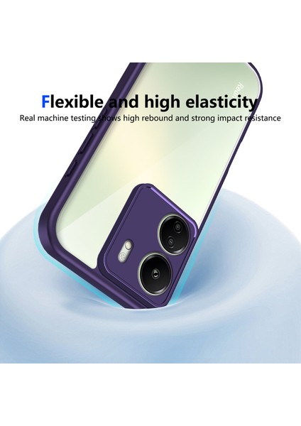 Xiaomi Redmi 13C 4g/poco C65,IÇIN Laimtop Kılıf, Kamera Lens Korumalı Hibrit 2'si 1 Arada Şeffaf Kılıf-Mor (Yurt Dışından) indirimleri