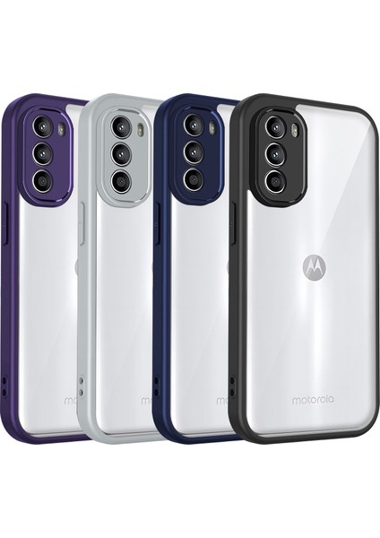 Motorola Moto G52/G82,IÇIN Laimtop Kılıf, Kamera Lens Korumalı Hibrit 2'si 1 Arada Şeffaf Kılıf-Blue (Yurt Dışından) fiyatları