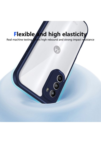 Motorola Moto G52/G82,IÇIN Laimtop Kılıf, Kamera Lens Korumalı Hibrit 2'si 1 Arada Şeffaf Kılıf-Blue (Yurt Dışından) indirimleri