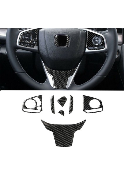 4pcs Karbon Fiber Iç Direksiyon Sticker Trim Honda Civic Için 10. 2016-2019 (Yurt Dışından) fırsatları
