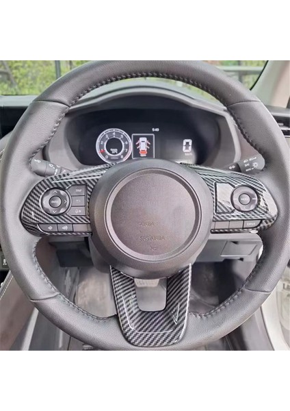 Toyota Yaris Atıv/vıos 2023 2024 Otomobil Direksiyon Simidi Trim Kapak Aksesuarları Abs Karbon Fiber (Yurt Dışından) indirimleri