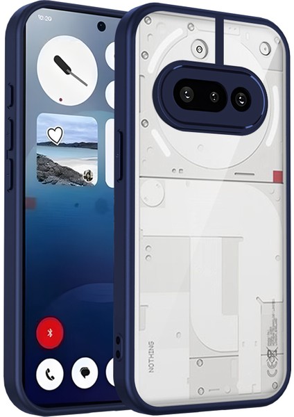 Nothing Phone 3A,IÇIN Laimtop Kılıf, Kamera Lens Korumalı Hibrit 2'si 1 Arada Şeffaf Kılıf-Blue (Yurt Dışından)