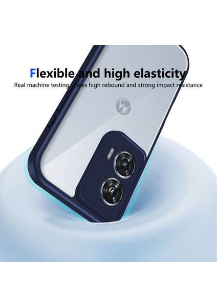 Motorola Moto G85/S50 Neo,için Laimtop Kılıf, Kamera Lens Korumalı Hibrit 2'si 1 Arada Şeffaf Kılıf-Blue (Yurt Dışından) indirimleri