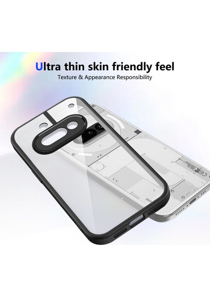 Nothing Phone 3A,IÇIN Laimtop Kılıf, Kamera Lens Korumalı Hibrit 2'si 1 Arada Şeffaf Kılıf-Siyah (Yurt Dışından) fırsatları