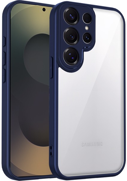 Samsung Galaxy S25 Ultra,için Laimtop Kılıf, Kamera Lens Korumalı Hibrit 2'si 1 Arada Şeffaf Kılıf-Blue (Yurt Dışından)