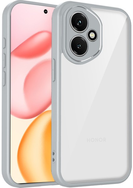 Honor 400,IÇIN Laimtop Kılıf, Kamera Lens Korumalı Hibrit 2'si 1 Arada Şeffaf Kılıf-Gri (Yurt Dışından)