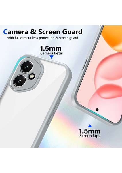 Honor 400,IÇIN Laimtop Kılıf, Kamera Lens Korumalı Hibrit 2'si 1 Arada Şeffaf Kılıf-Gri (Yurt Dışından) fiyatları
