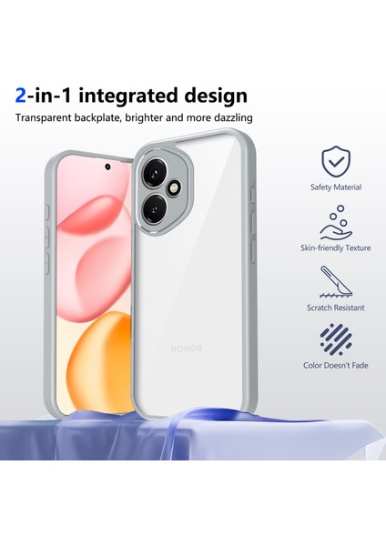 Honor 400,IÇIN Laimtop Kılıf, Kamera Lens Korumalı Hibrit 2'si 1 Arada Şeffaf Kılıf-Gri (Yurt Dışından) indirimleri