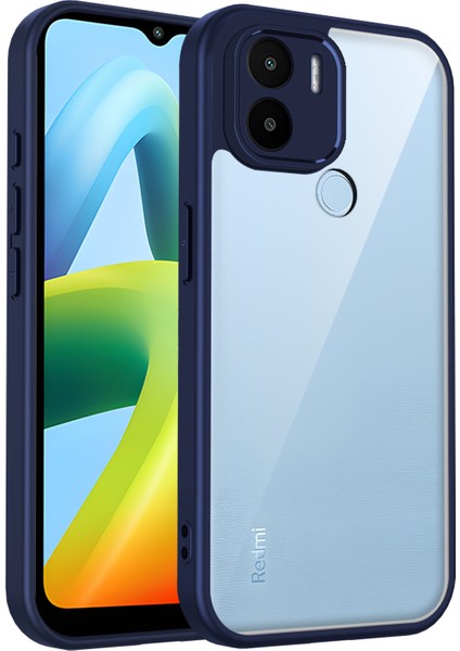 Xiaomi Redmi A1 Plus/redmi A2 Plus/poco C50/POCO C51,IÇIN Laimtop Kılıf, Kamera Lens Korumalı Hibrit 2'si 1 Arada Şeffaf Kılıf-Blue (Yurt Dışından)