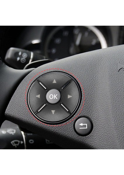 Araba Direksiyon Simidi Düğmesi Anahtar Trim Kapak Çıkartma Mercedes Benz C E S Sınıfı W204 W212 W221 Glk X204 C200 C250 (Yurt Dışından) fiyatları