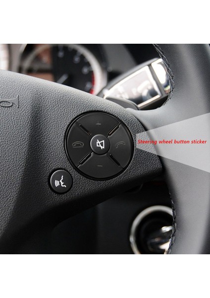 Araba Direksiyon Simidi Düğmesi Anahtar Trim Kapak Çıkartma Mercedes Benz C E S Sınıfı W204 W212 W221 Glk X204 C200 C250 (Yurt Dışından) fırsatları