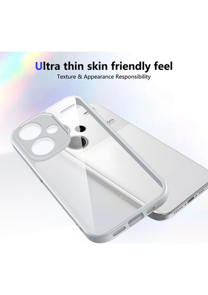 Xiaomi Redmi Note 13 Pro Plus,için Laimtop Kılıf, Kamera Lens Korumalı Hibrit 2'si 1 Arada Şeffaf Kılıf-Gri (Yurt Dışından) modelleri
