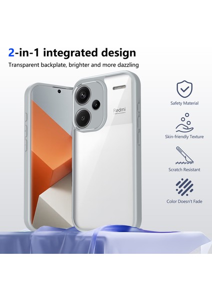 Xiaomi Redmi Note 13 Pro Plus,için Laimtop Kılıf, Kamera Lens Korumalı Hibrit 2'si 1 Arada Şeffaf Kılıf-Gri (Yurt Dışından) indirimleri