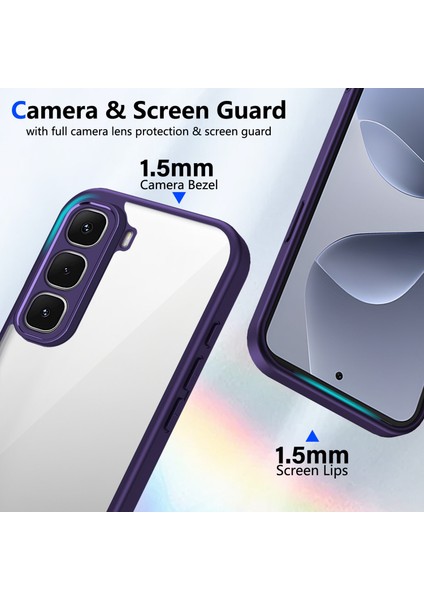 Infinix Hot 60 Pro,için Laimtop Kılıf, Kamera Lens Korumalı Hibrit 2'si 1 Arada Şeffaf Kılıf-Mor (Yurt Dışından) fiyatları