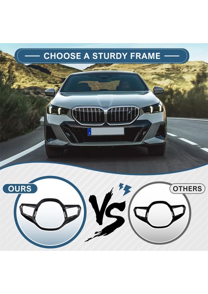 Bmw 5 Serisi G60 2024 2025 Aksesuarlar Için Araç Direksiyon Simidi Düğmesi Çerçeve Panel Dekorasyon Kapağı Trim (Yurt Dışından) fırsatları