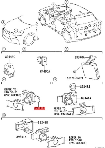 Araba Pdc Park Radar Sensörü Ultrasonik 89341-78010 Lexus CT200H ES350 GS350 NX300 2015-2018 Park Yardım Sensörü (Yurt Dışından) fırsatları