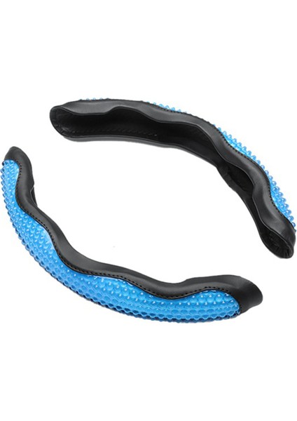 Evrensel Direksiyon Simidi Kapağı Yaz Soğuk Jel Anti-Slip Snap-On Snap-On Iki Yan Kol Koruyucu Kapak (Yurt Dışından)