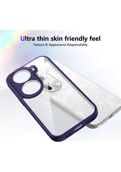 Oppo RENO11 Pro,için Laimtop Kılıf, Kamera Lens Korumalı Hibrit 2'si 1 Arada Şeffaf Kılıf-Mor (Yurt Dışından) fırsatları