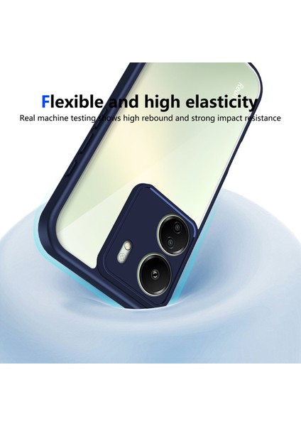 Xiaomi Redmi 13C 4g/poco C65,IÇIN Laimtop Kılıf, Kamera Lens Korumalı Hibrit 2'si 1 Arada Şeffaf Kılıf-Blue (Yurt Dışından) fırsatları