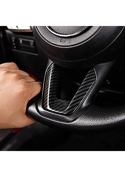 Mazda 3 Için Karbon Direksiyon Simidi Trim Payetleri, Direksiyon Simgesi Logo Aplike Kapağı, Araba Aksesuarları, Araba Aksesuarları (Yurt Dışından) indirimleri