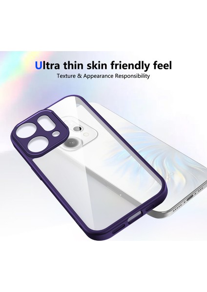 Oppo RENO14,IÇIN Laimtop Kılıf, Kamera Lens Korumalı Hibrit 2'si 1 Arada Şeffaf Kılıf-Mor (Yurt Dışından) fırsatları