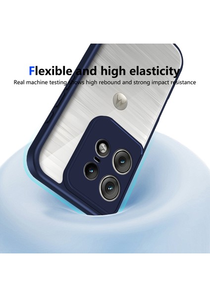 Motorola Edge 50 Pro,için Laimtop Kılıf, Kamera Lens Korumalı Hibrit 2'si 1 Arada Şeffaf Kılıf-Blue (Yurt Dışından) fırsatları
