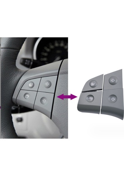 Mercedes Için Araç Direksiyon Simidi Kontrol Anahtarı Düğmesi Benz W164 ml Gl B/r Sınıfı W251 W245 Gri (Yurt Dışından) modelleri
