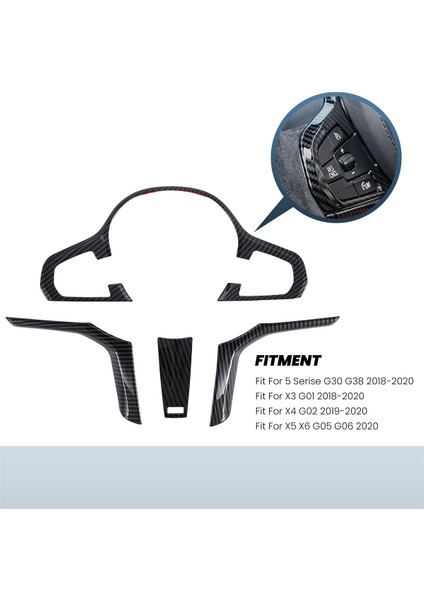 Araba Direksiyon Simidi Kapakları Trim Stickers Dekorasyonu Bmw G30 X3 G01 X4 G02 X5 G05 X6 G06 2018-2020 (Yurt Dışından) fırsatları