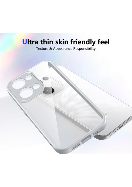 Oppo RENO13,IÇIN Laimtop Kılıf, Kamera Lens Korumalı Hibrit 2'si 1 Arada Şeffaf Kılıf-Gri (Yurt Dışından) modelleri