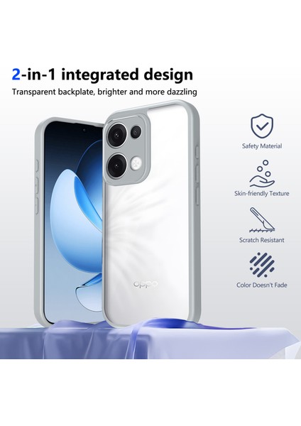 Oppo RENO13,IÇIN Laimtop Kılıf, Kamera Lens Korumalı Hibrit 2'si 1 Arada Şeffaf Kılıf-Gri (Yurt Dışından) indirimleri