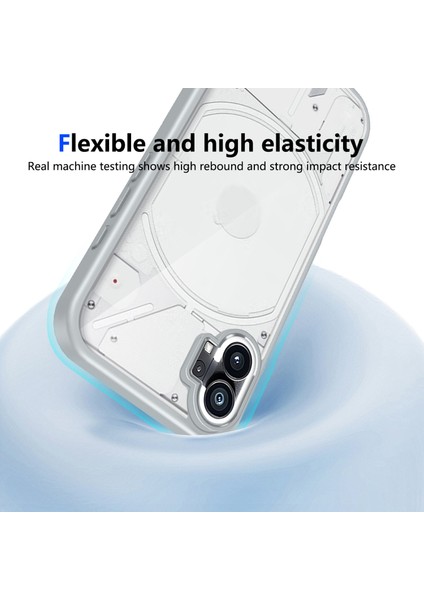 Nothing Phone 1,için Laimtop Kılıf, Kamera Lens Korumalı Hibrit 2'si 1 Arada Şeffaf Kılıf-Gri (Yurt Dışından) indirimleri