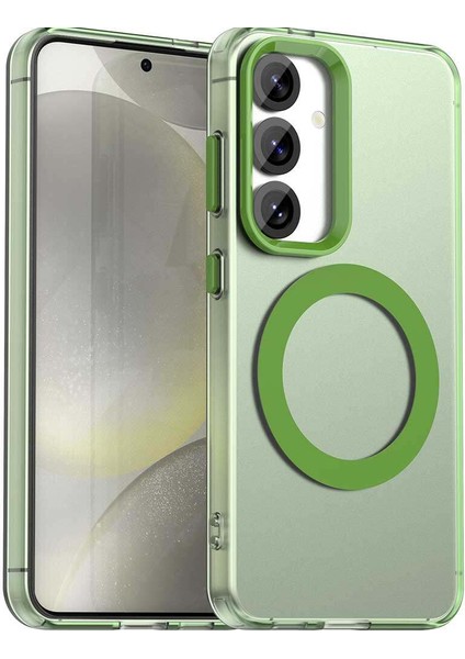 Samsung Galaxy S23 Fe 5g,için Laimtop Kılıf, Manyetik Yarı Saydam Mat Arka Kapak, Darbeye Dayanıklı Kılıf-Yeşil (Yurt Dışından)
