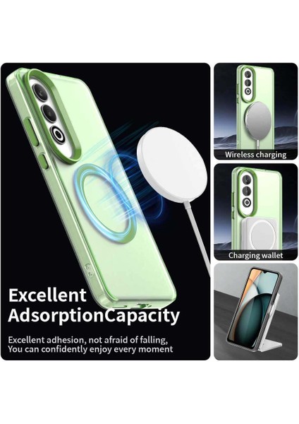 Oneplus Nord Ce4/oppo K12/K12 Plus,için Laimtop Kılıf, Manyetik Yarı Saydam Mat Arka Kapak, Darbeye Dayanıklı Kılıf-Yeşil (Yurt Dışından) modelleri