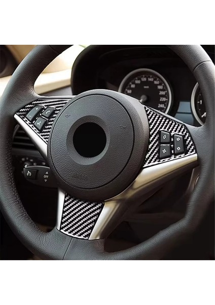Bmw 6 Serisi E63 E64 2004-2010 Iç Aksesuarlar Için Karbon Fiber Araç Direksiyon Simidi Kapağı Trim (Yurt Dışından) indirimleri