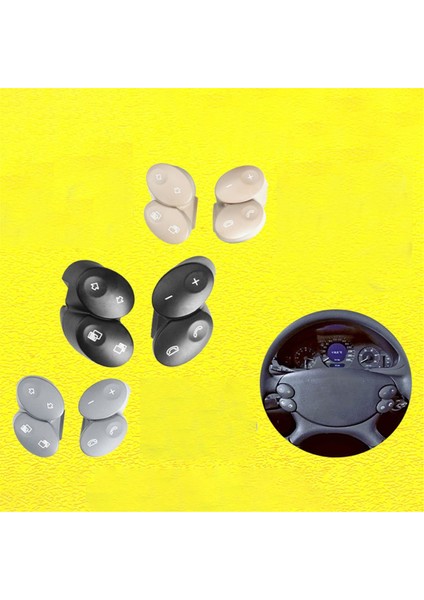 1paır Direksiyon Simidi Anahtarı Çok Işlevli Çok Işlevli Telefon Ses Düğmesi 2308202310 Mercedes-Benz W211 W463 W219 W209 W230 C (Yurt Dışından) modelleri