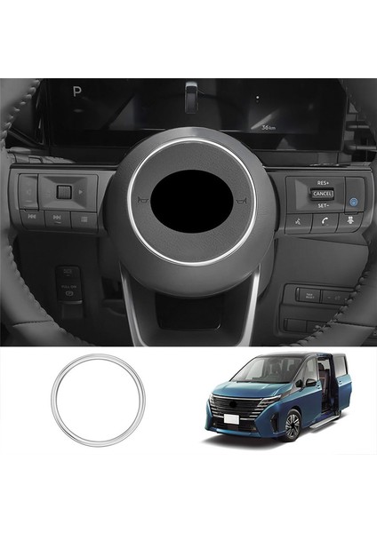 Nissan Serena Için C28 2022-2023 Gümüş Araç Direksiyon Simidi Simidi Trim Iç Çerçeve Kapağı Kaplama (Yurt Dışından) fiyatları